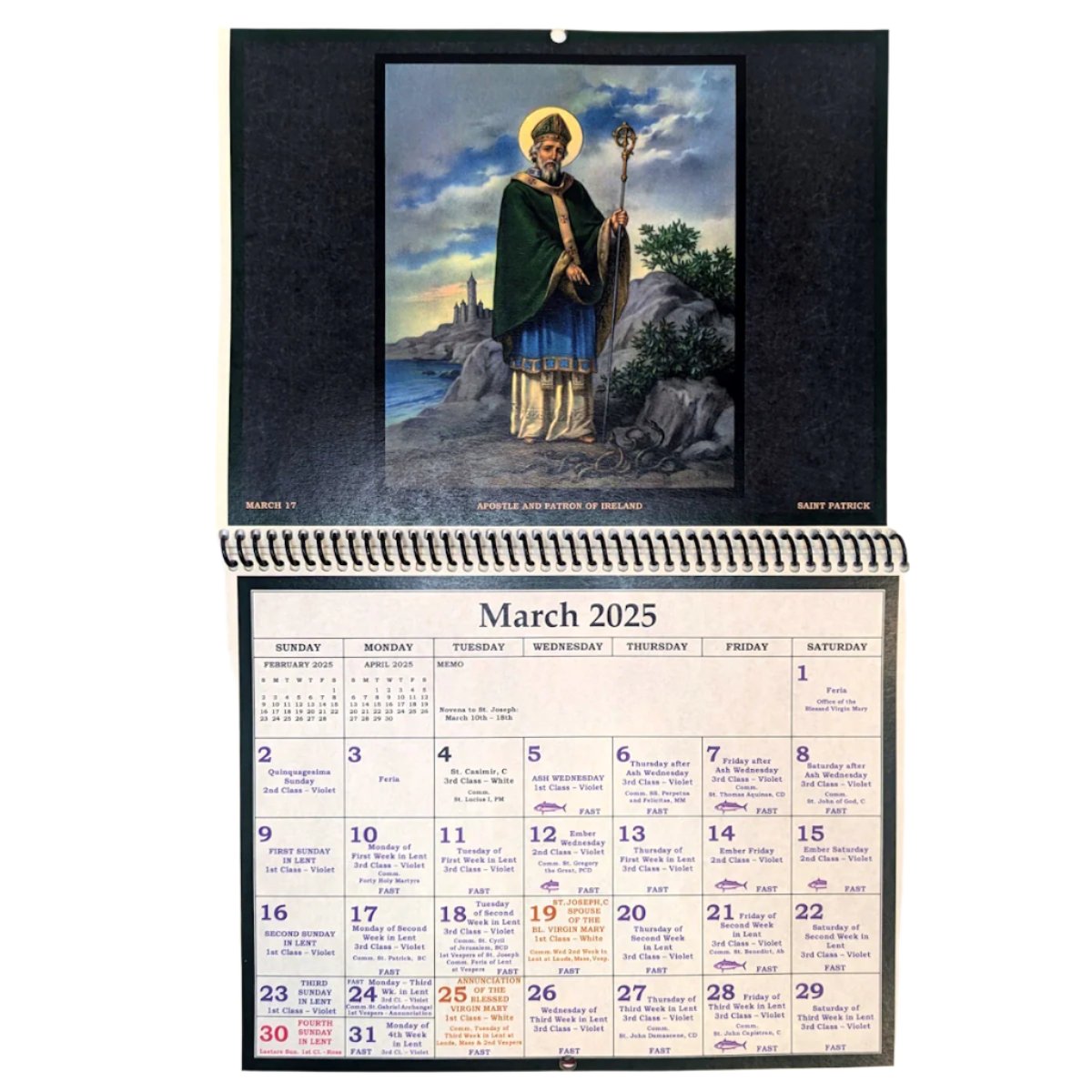 Latin Daily Calendar 2025