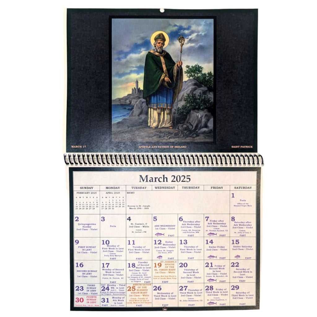 Latin Mass Liturgical Calendar 2025