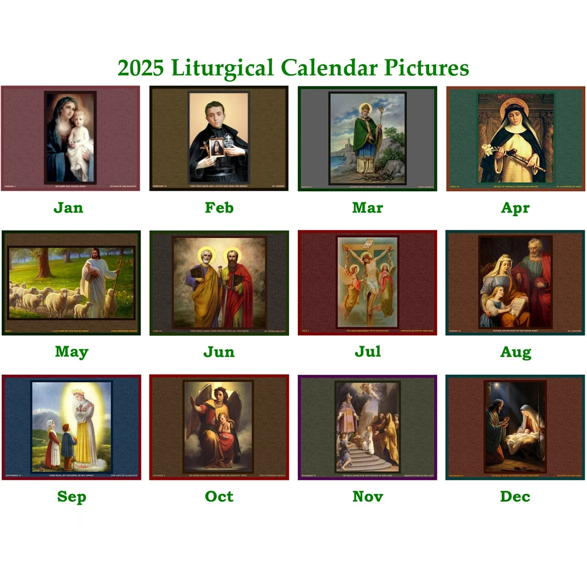 Latin Daily Calendar 2025