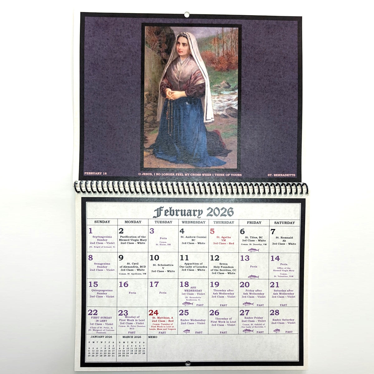 2026 Traditional Catholic Latin Mass Liturgical Calendar