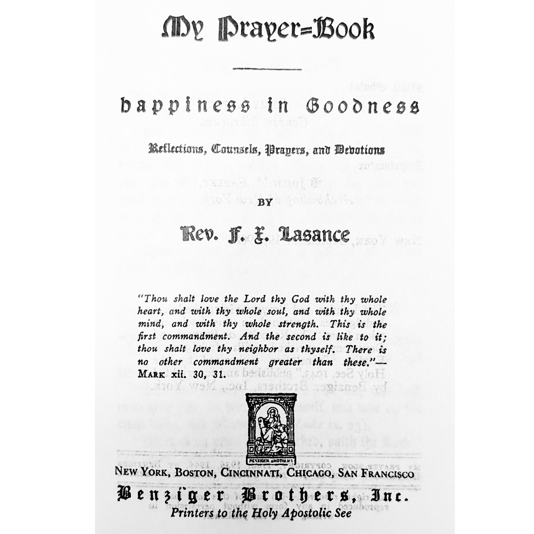 My Prayer Book by Father Lasance
