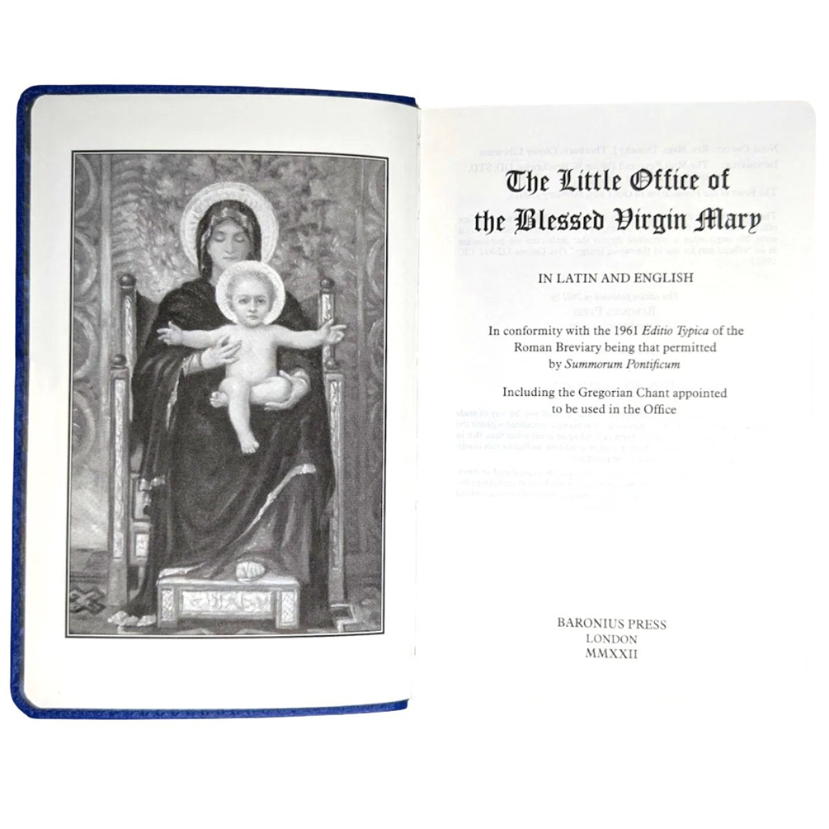 Little Office of the Blessed Virgin Mary (Latin & English)