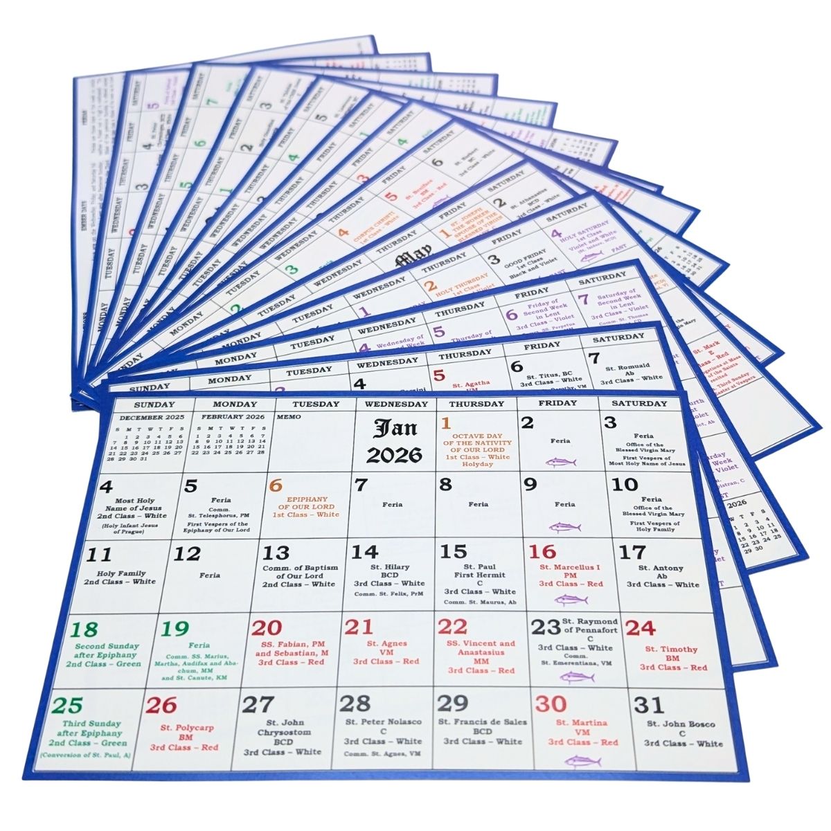 2026 Mini-Liturgical Calendar for TLM Missals
