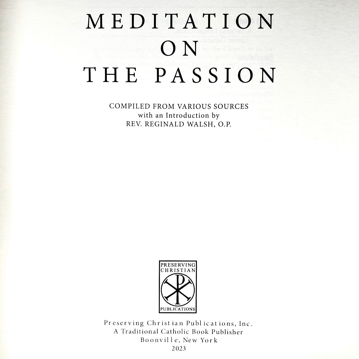 Meditation on the Passion