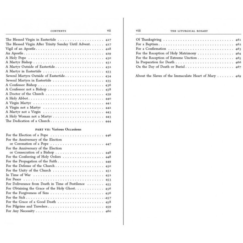 The Liturgical Rosary: Meditations for Each Hour, Day & Season of the Liturgical Year