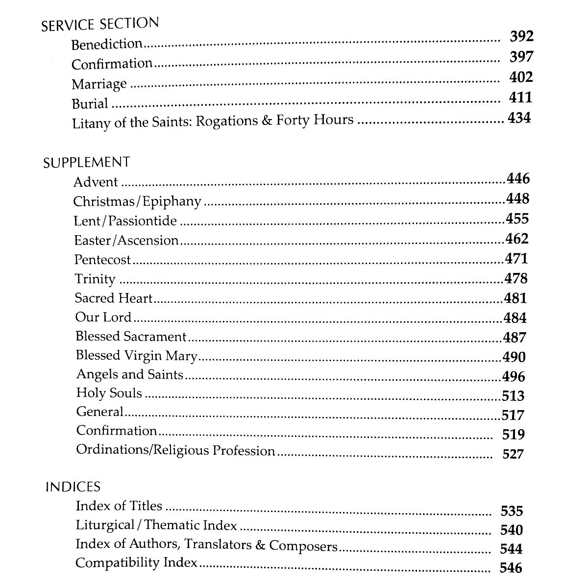 Traditional Catholic Hymnal for Choirs