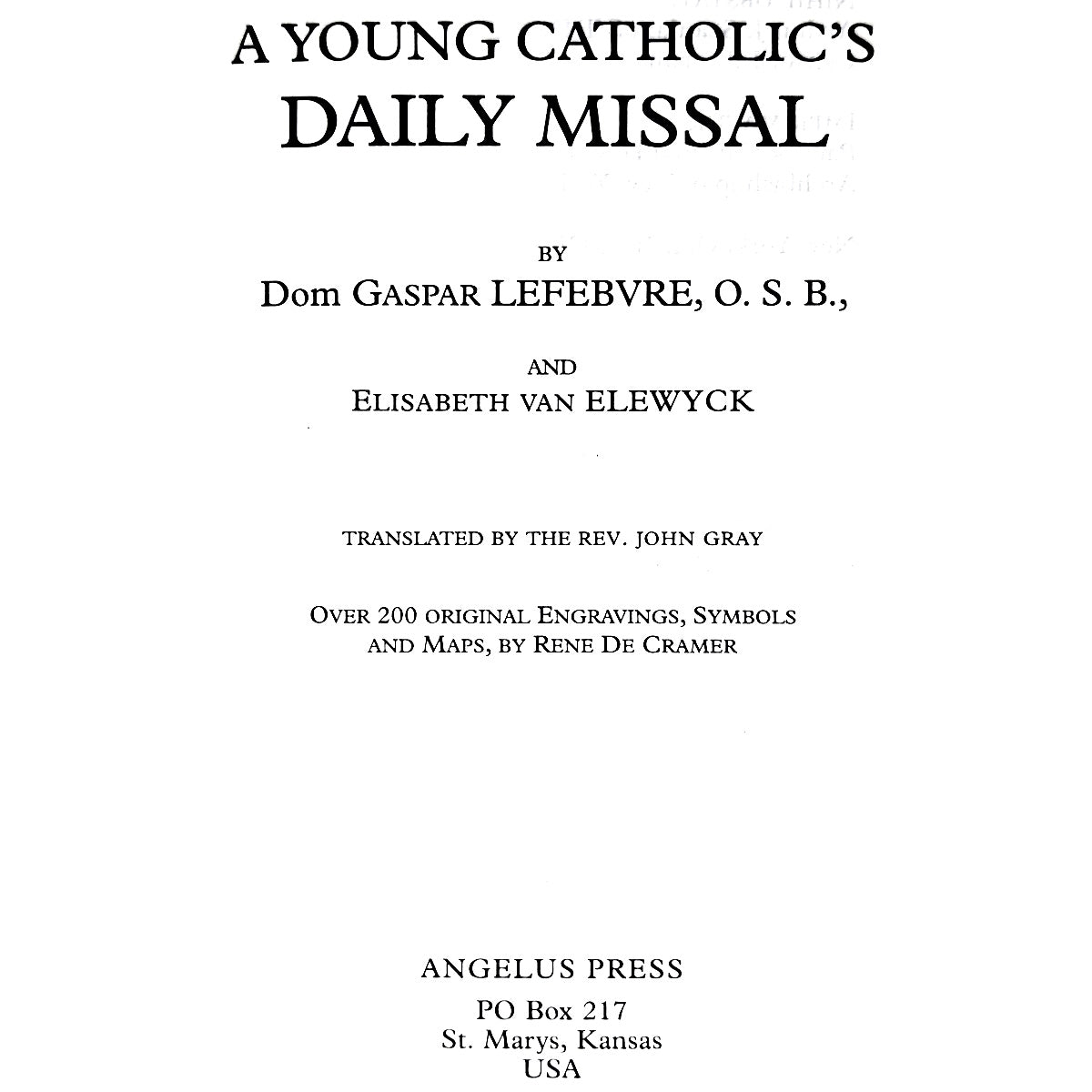 A Young Catholic's Daily Missal